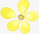 创意合成水彩黄色的花瓣
