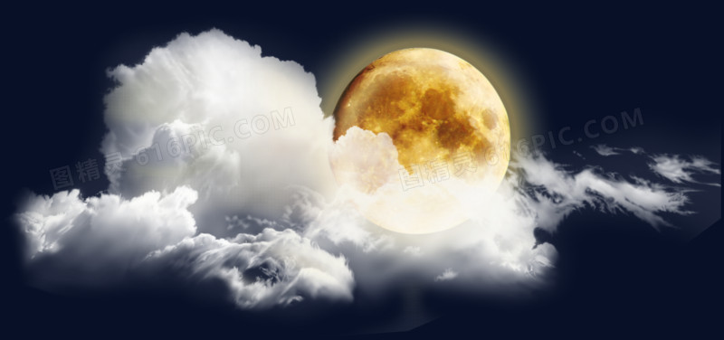 月牙图标月亮矢量图 梦幻月亮