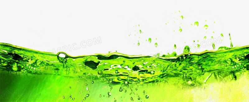 绿色飞溅水面