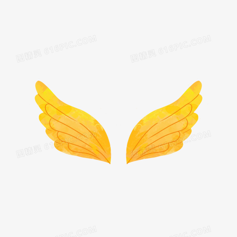 金色翅膀装饰素材