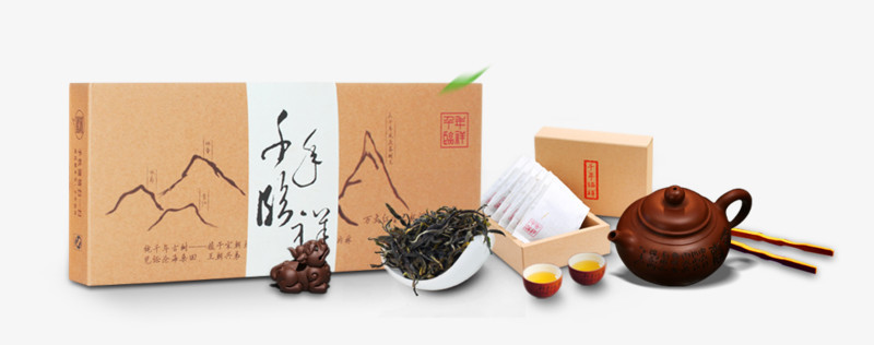 产品实物茶叶茶壶筷子