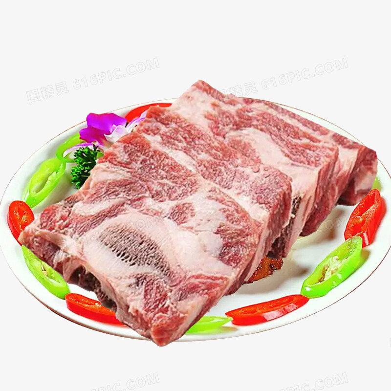 一盘五花肉肉排