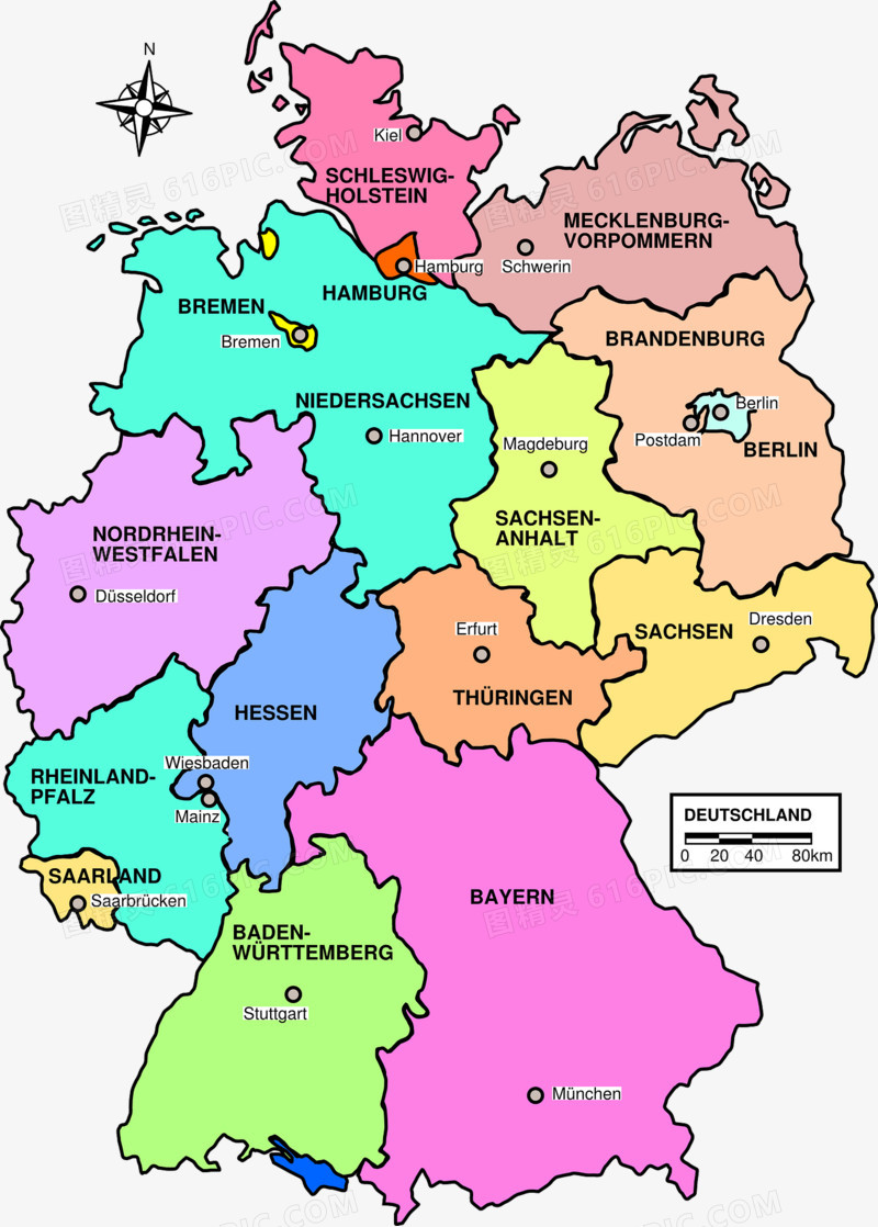 德国分区地图
