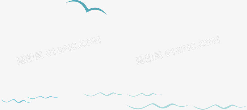 抽象海浪海鸥