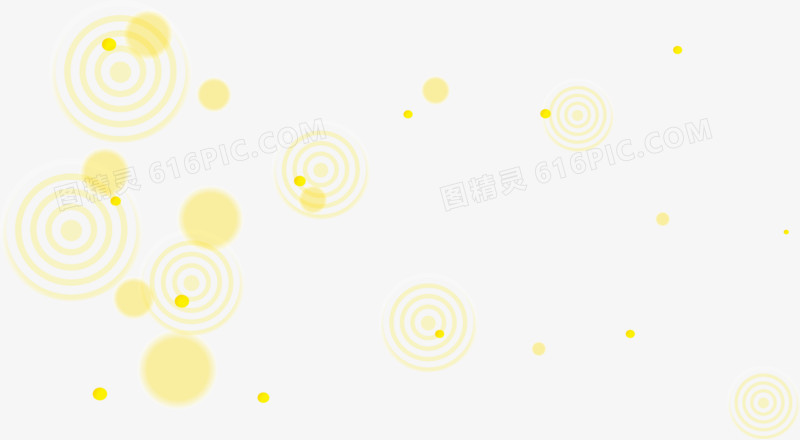 黄色圆点圆圈素材