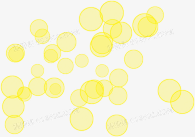 黄色创意圆形形状合成