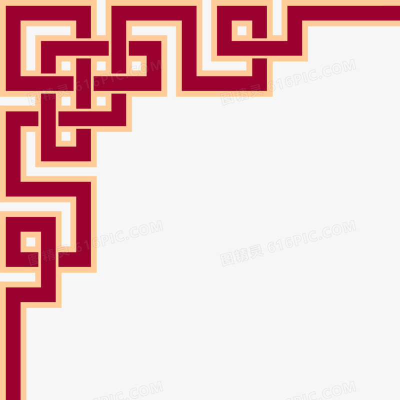 中式古典花纹边框图案