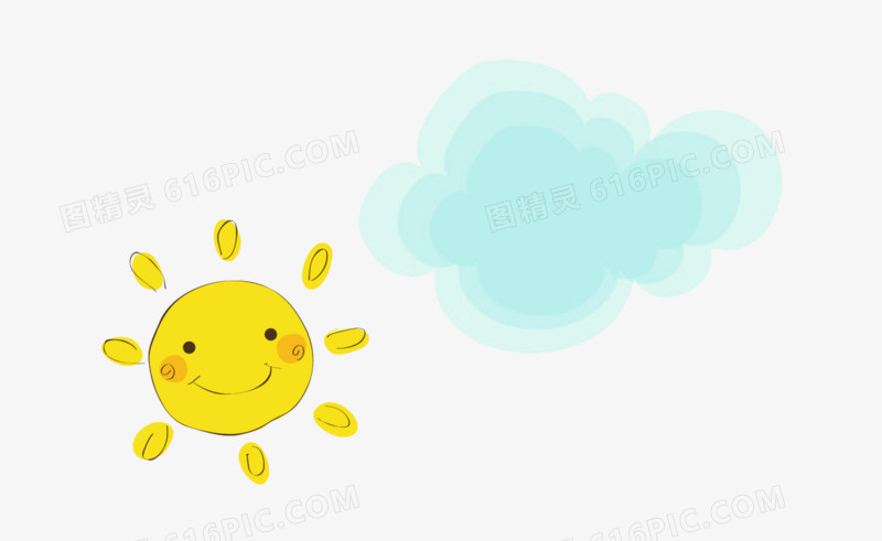 卡通云和太阳