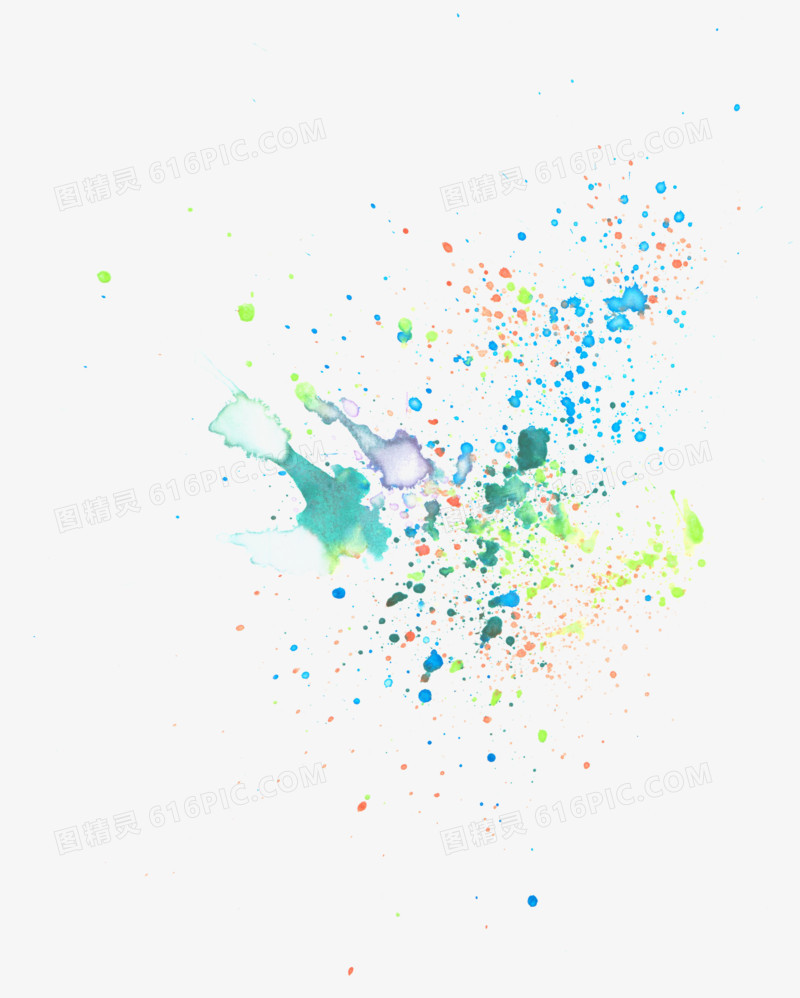 水彩飞溅图案