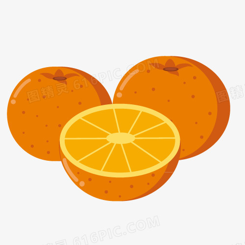 矢量橙子水果免费高清素材