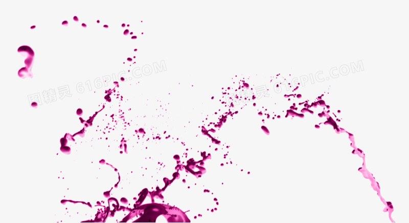 飞溅的紫色液体