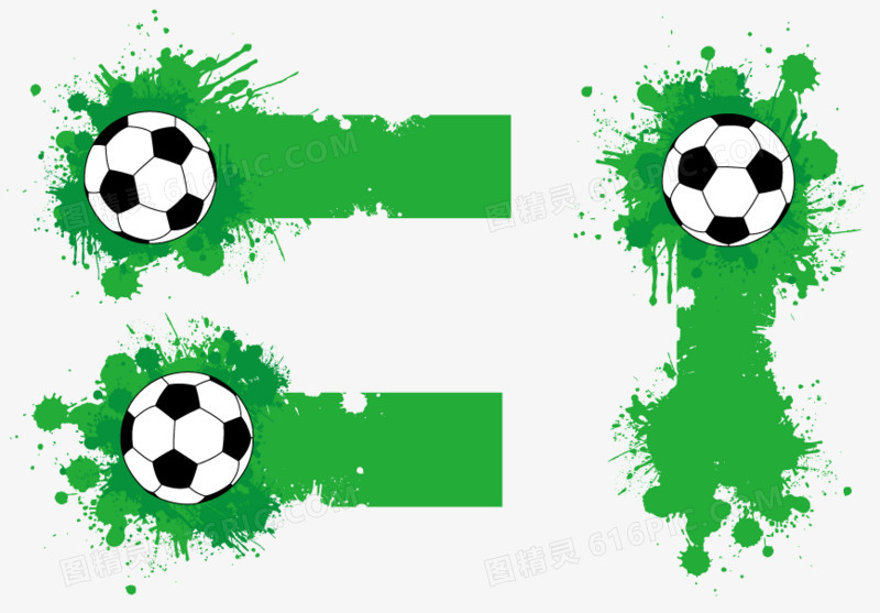 绿色足球运动banner元素