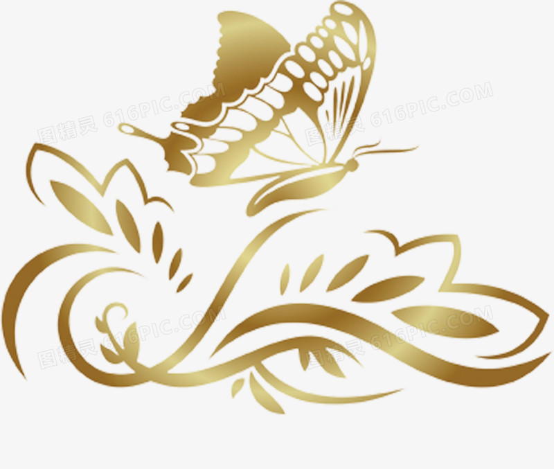 中式花纹蝴蝶边框图片