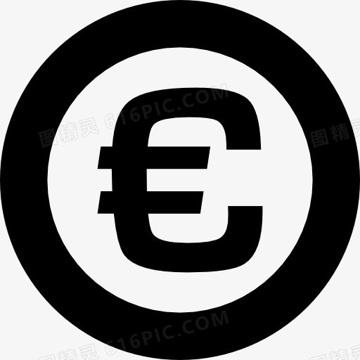 欧元符号一圈图标