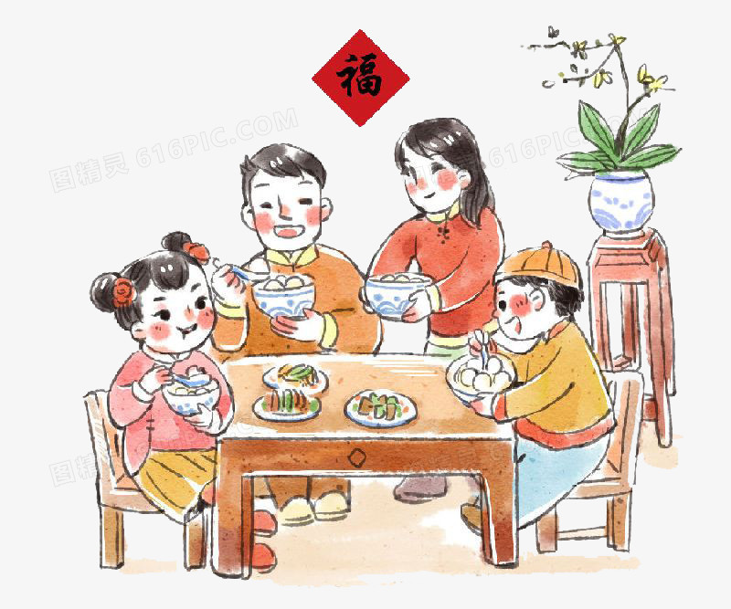 虾卡通城市妈妈卡通厨师卡通春节年夜饭元素png年夜饭易拉宝pngpsd年