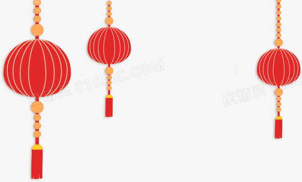 红色灯笼三只灯笼