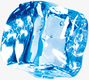 蓝色透明冰块广告设计素材