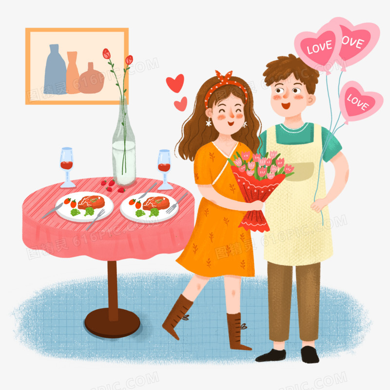 厨房做饭动漫情侣头像图片