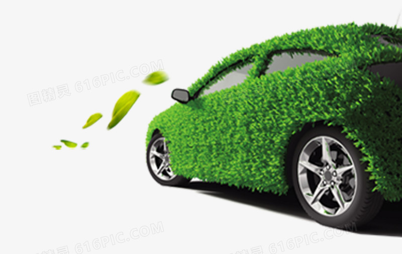 绿色树叶汽车