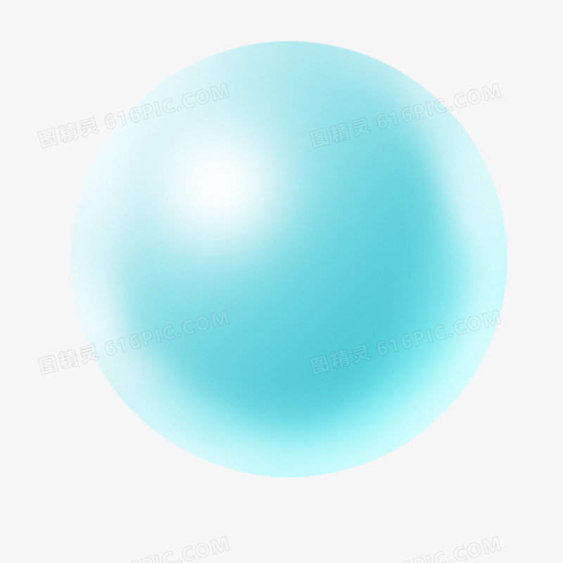 荧光蓝色球