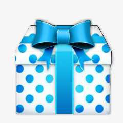 蓝点礼物盒子圣诞礼物装饰物