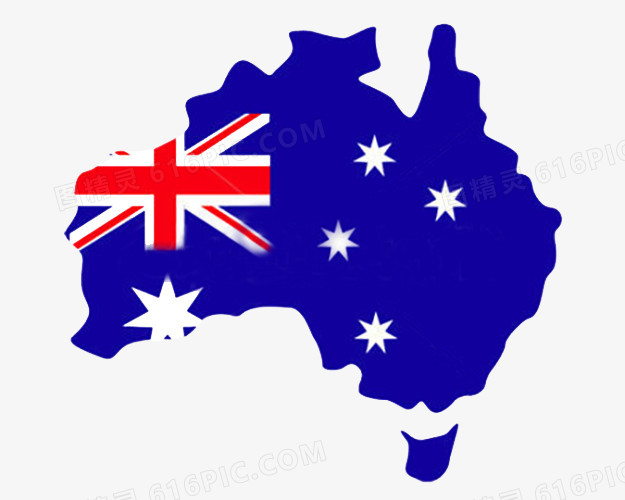 澳洲地图融合国旗