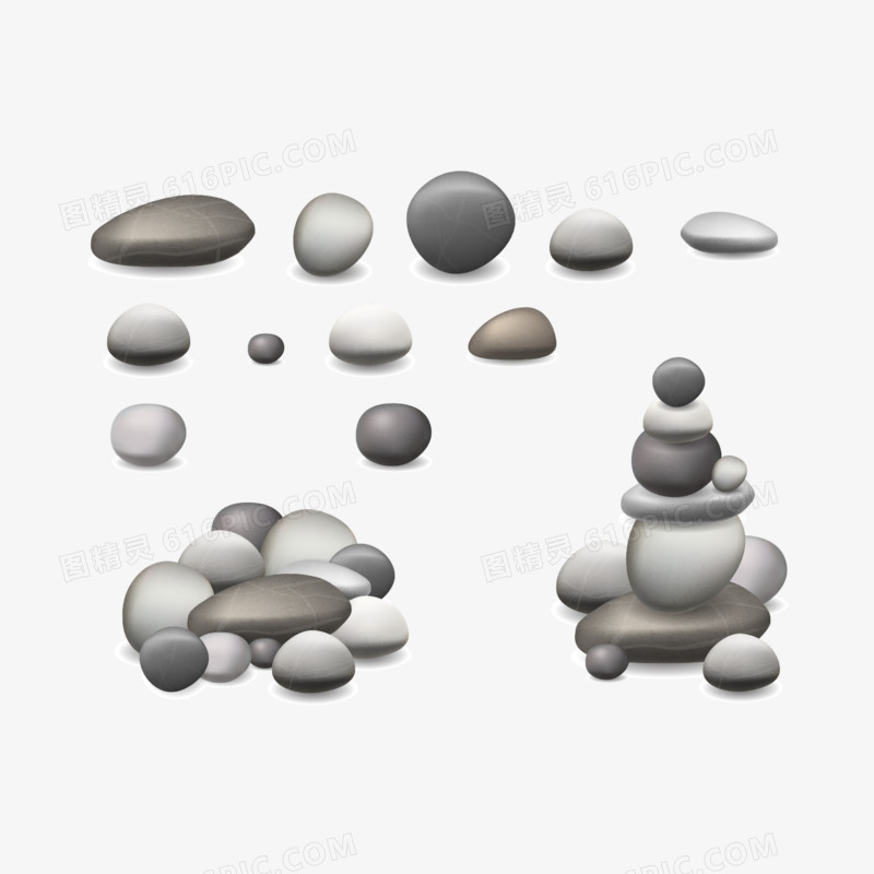鹅卵石石头设计矢量素材,鹅卵石,