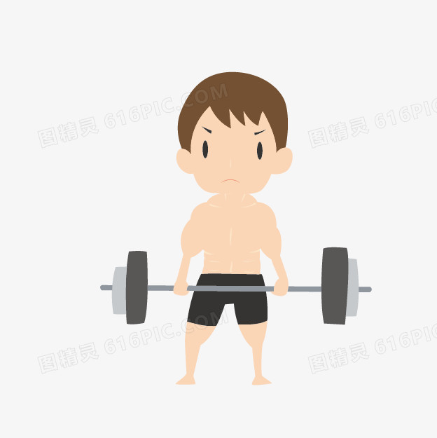 健身图案运动小人矢量图 举重运动小人