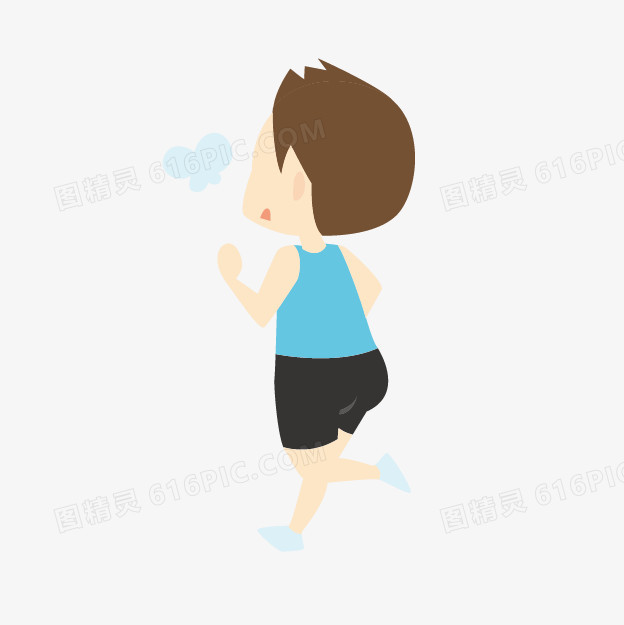 健身素材健身图片 跑步的小男生