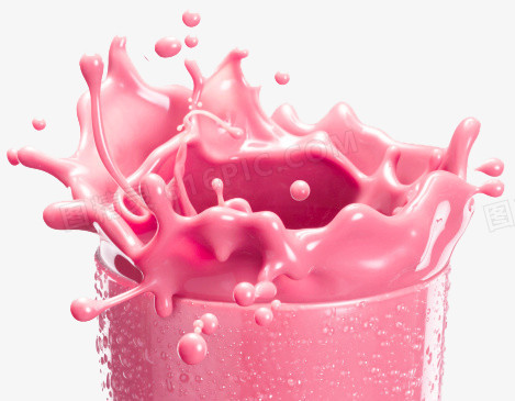 粉色果汁装饰图案
