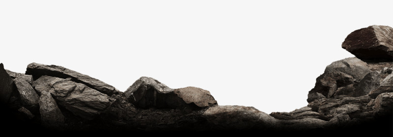 黑色户外岩石石头