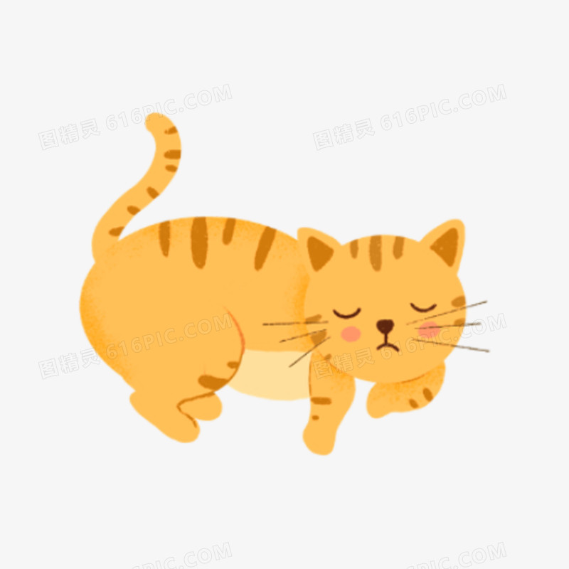 卡通手绘可爱的猫咪素材