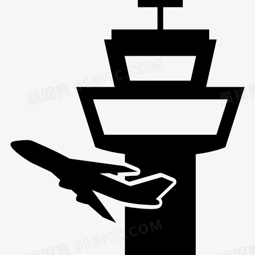 飞机和机场塔台图标