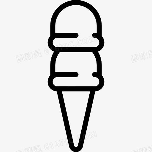 两级冰淇淋图标