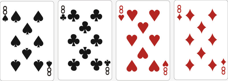 8精美扑克牌模版