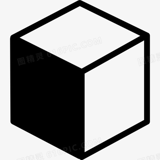 立方体的变异与阴影图标