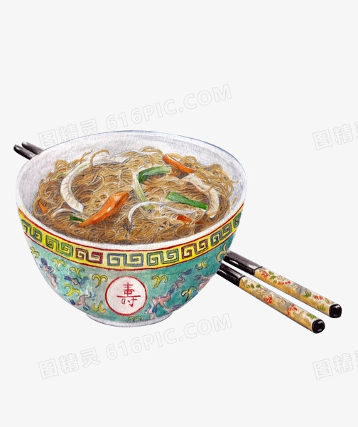 高清手绘中式食物