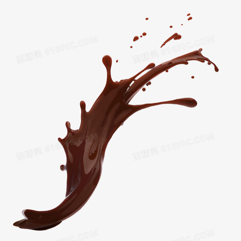 褐色巧克力液体飞溅