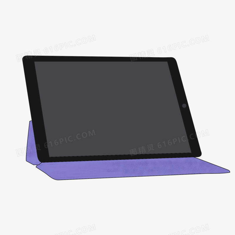 侧面紫色ipad套矢量素材