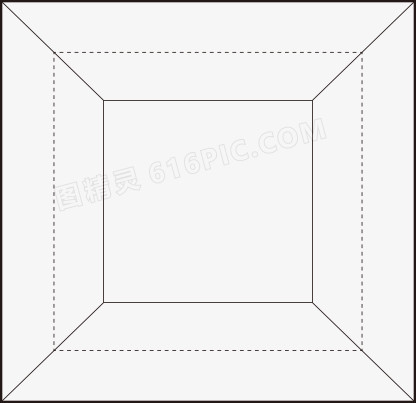 线条立体盒子装饰