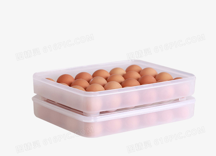 白色鸡蛋保鲜盒素材