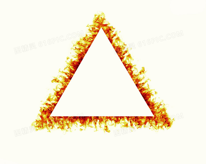 三角形火焰背景边框
