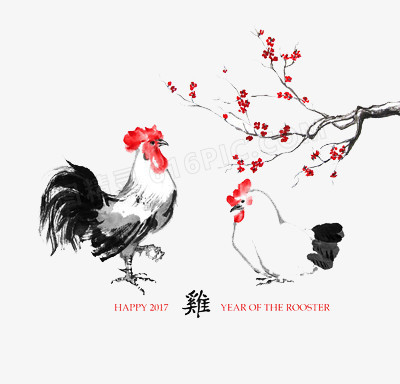 卡通梅花也鸡