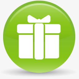 绿色的礼物盒图标