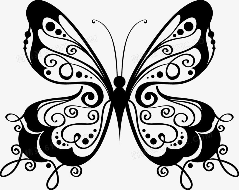 关键词:黑色花纹蝴蝶图精灵为您提供黑色高清花纹蝴蝶免费下载,本设计