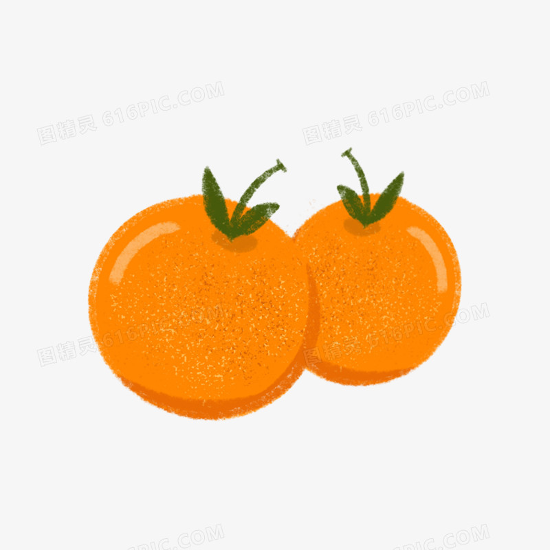 卡通手绘水果橙子免抠素材 
