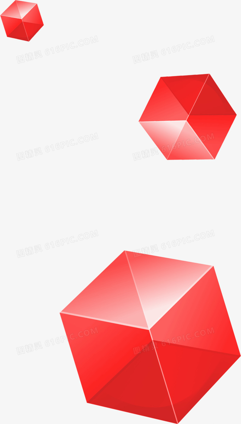红色渐变高清创意不规则简约几何形状