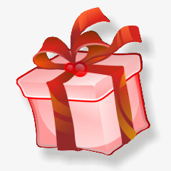 圣诞礼物装饰物红色蝴蝶结礼物盒