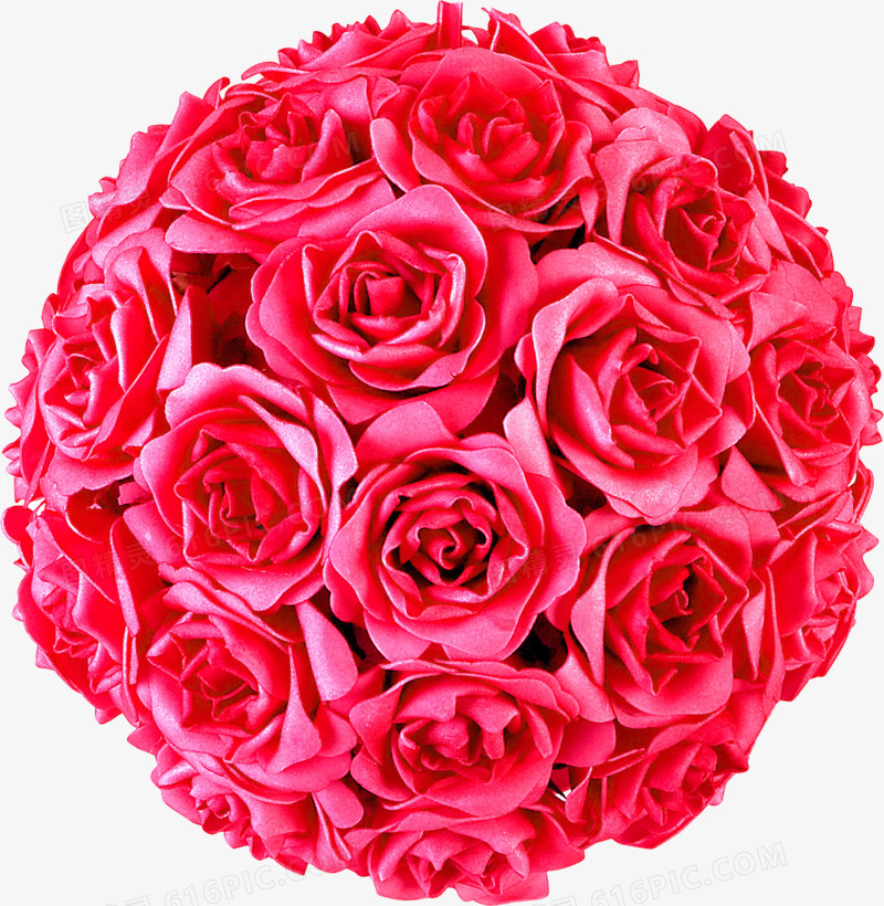红色玫瑰花球花束母亲节礼物