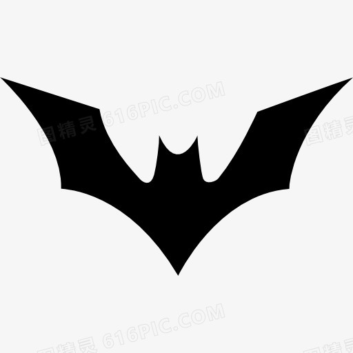 带有凸起的翅膀的蝙蝠图标